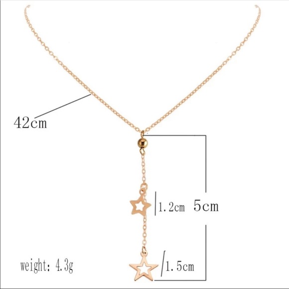 New Bohemian Ethnic Long Tassel Gold Star Pendant - Picture 4 of 4